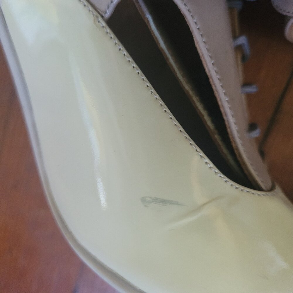 John Fluevog Faraday Colourblock Cut-Out Pump, sz 7 - Picture 9 of 13